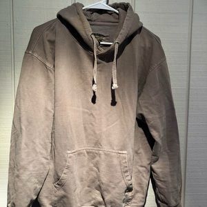 Tan Distressed Hoodie